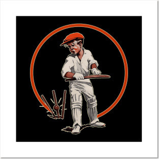 Cricket Batsman Misses the Ball Cricket Lovers Cricket Player Posters and Art